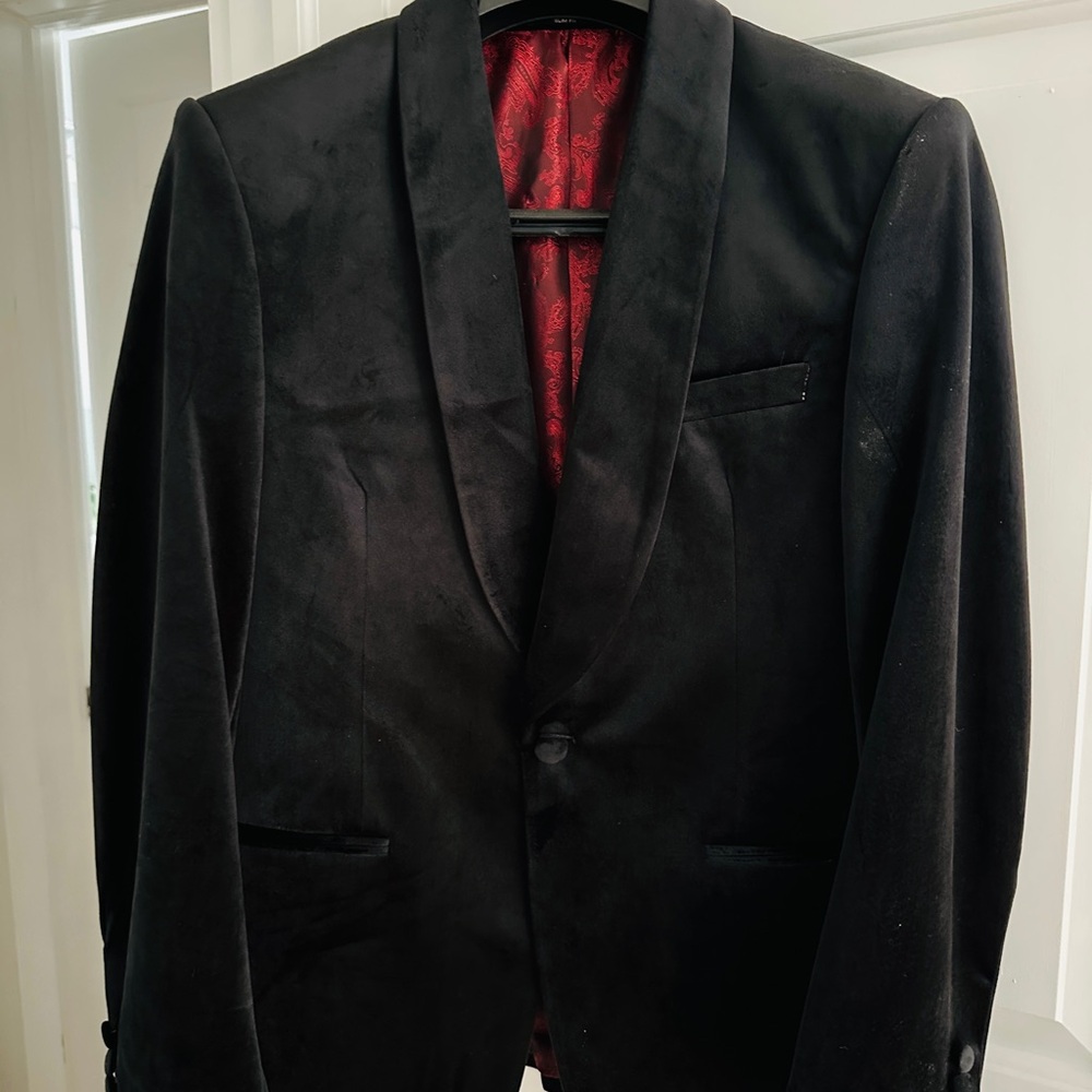 Black Tuxedo with Notched Lapel and Slim Fit